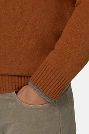 Crew Neck Jumper in Wool Blend, Rot, thumb, 3