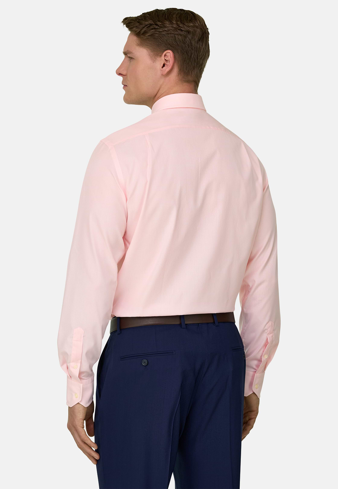 Camicia A Righe In Cotone Regular Fit, Rosa, hi-res, 3