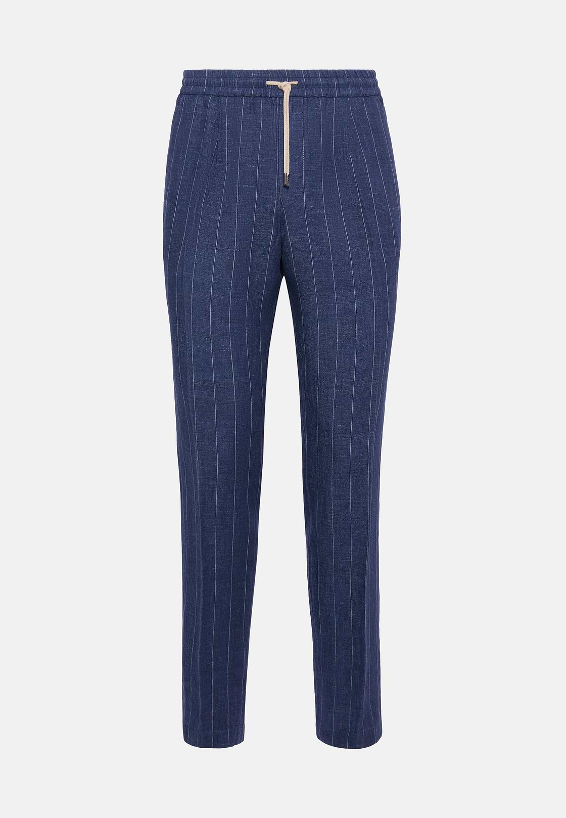 City Linen Trousers, Navy blue, hi-res