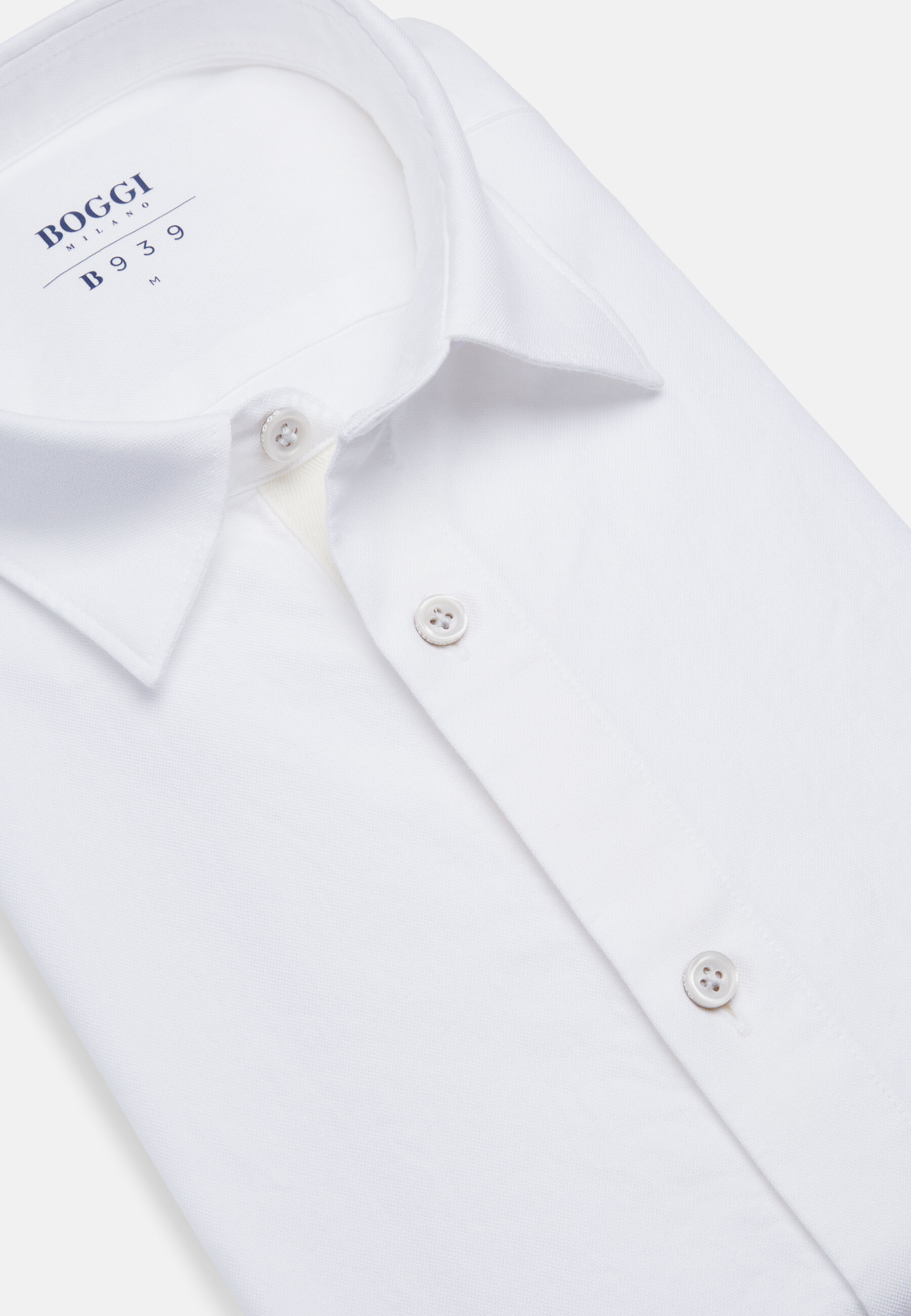 Camisa de Algodão Oxford Branca Regular Fit, White, hi-res