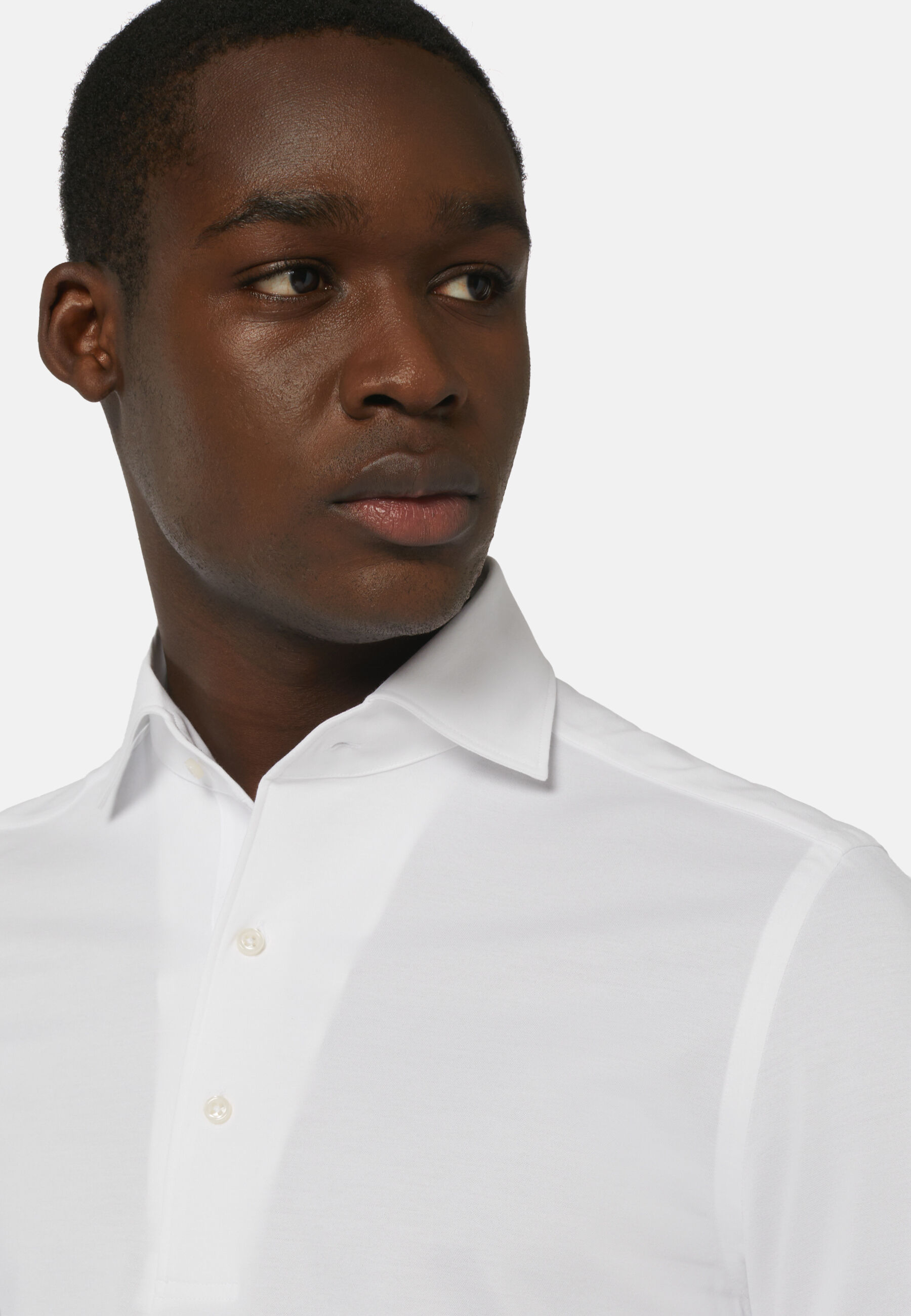 Polo Aus Japanischem Jersey, Weiß, hi-res
