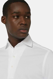Polo Aus Japanischem Jersey, Weiß, hi-res
