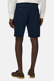 Bermudahose Aus Elastischem Tencel, Navy blau, thumb, 4