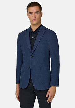B Jersey Micro Textured Jacket in Pure Cotton