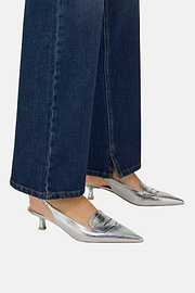 Laminated Leather Slingbacks, DKSL, thumb, 2