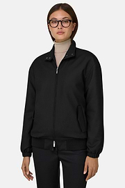 Padded Wool Blouson, Black, thumb, 1