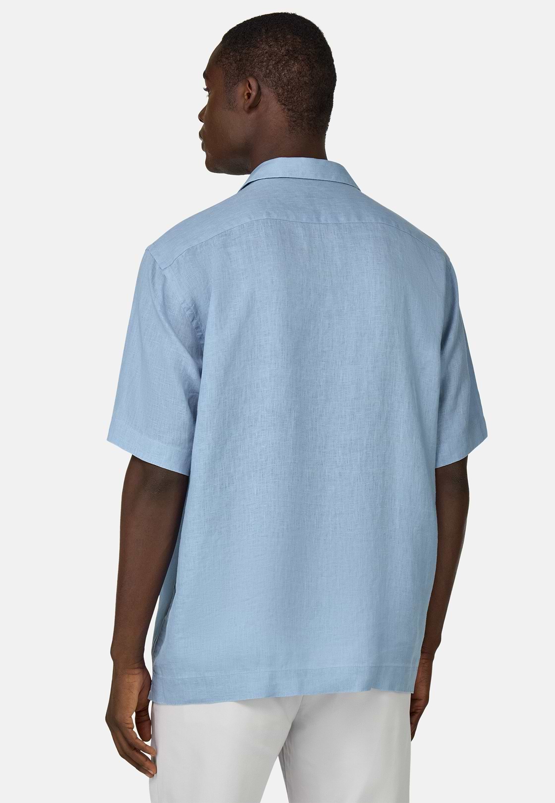 Regular Fit Linen Shirt, Light Blue, hi-res