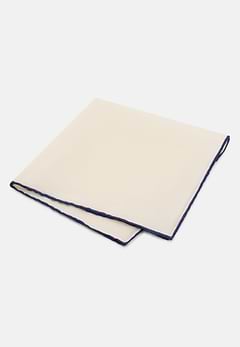 Leinen-pochette Mit Kontrastierender Paspel