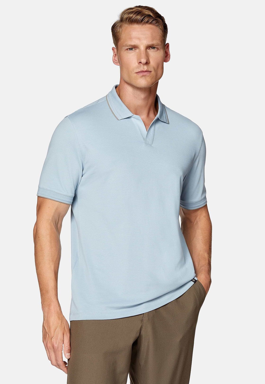 Hochwertiges Piqué-Poloshirt, Hellblau, hi-res