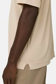 T-shirt Maille En Coton Pima, Sable, thumb, 4