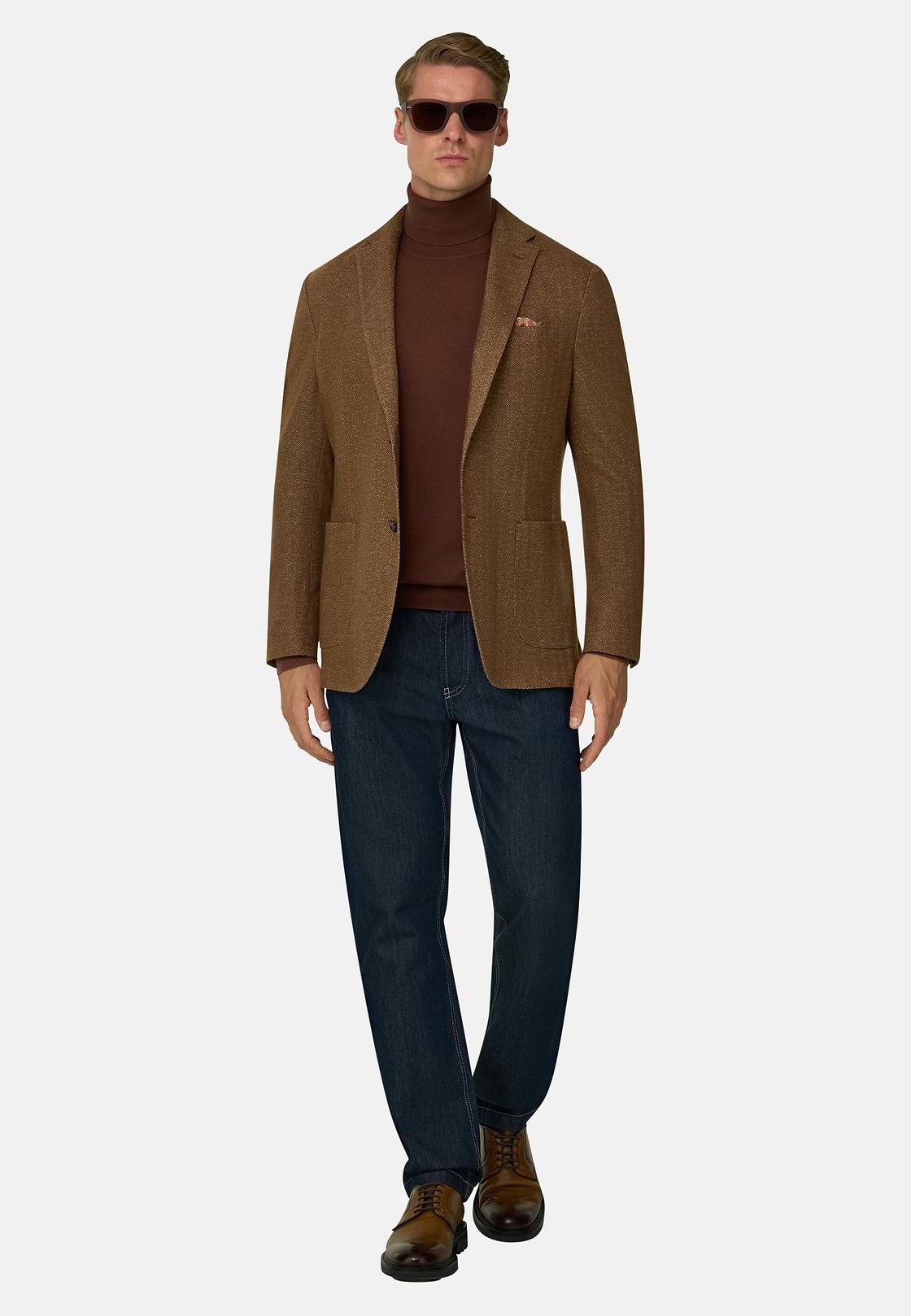 Blazer Herringbone Cotton Blend B Jersey, Rot, hi-res, 2