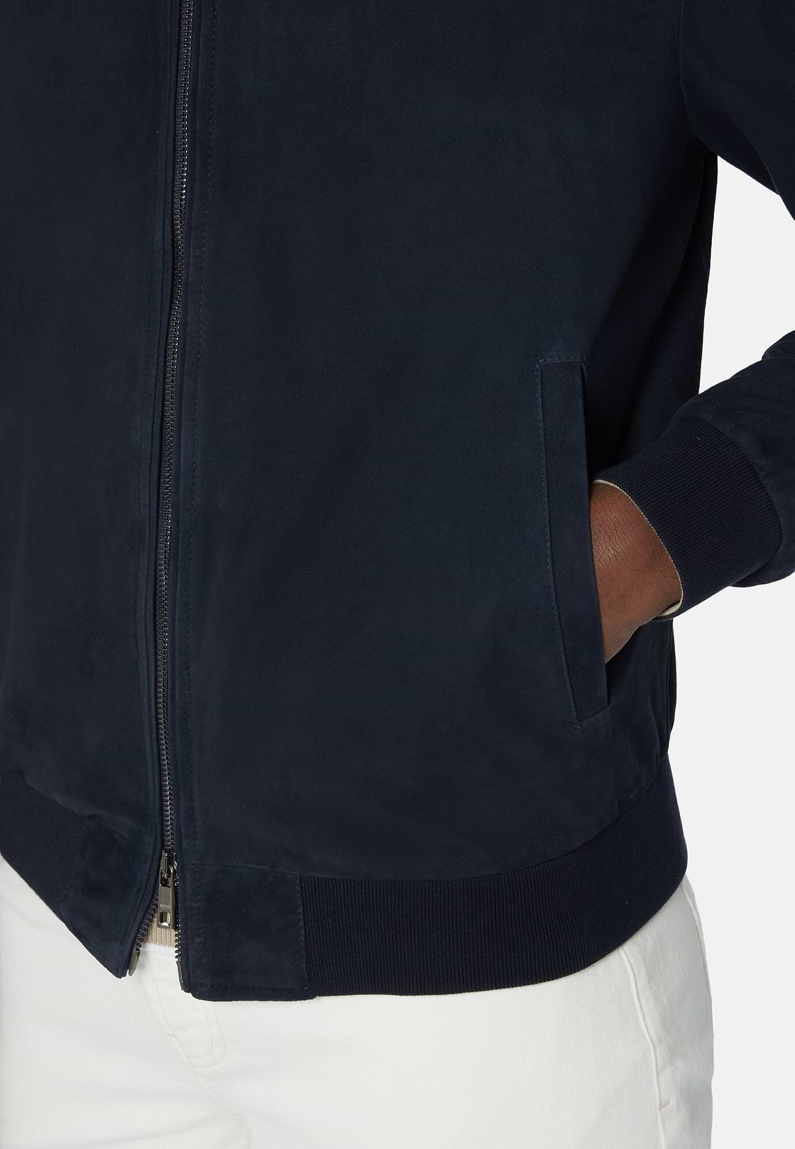 Bemberjacke Aus Echtem Veloursleder, , hi-res
