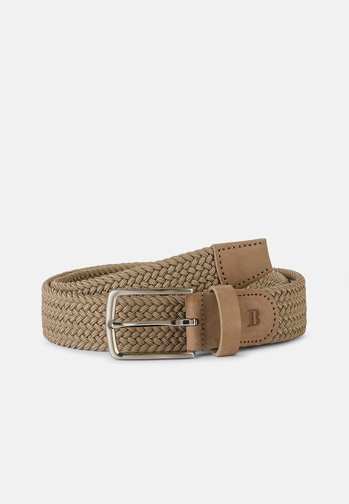 Geweven elastische riem, Beige, hi-res