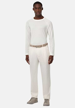 Cotton and Silk Crew Neck Jumper