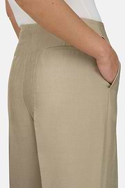 Linen Blend Trousers, Beige, thumb, 5