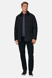Peacoat Padded in Technical Fabric, Navy blue, thumb, 2