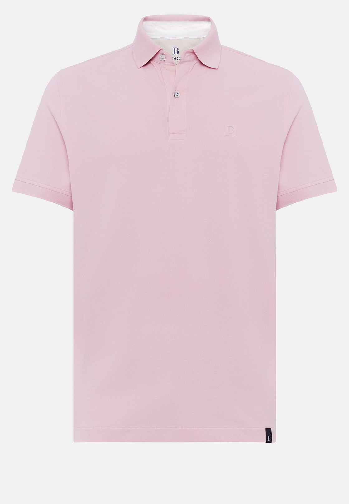 Bawełniana koszulka polo z piki., Pink, hi-res