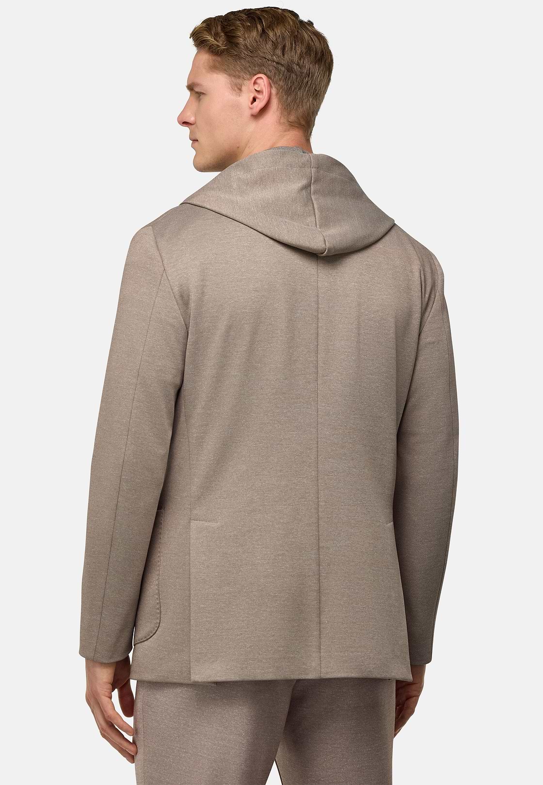 Madison Cotton Blend Sweatshirt Jacket, Taupe, hi-res