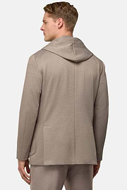 Madison Cotton Blend Sweatshirt Jacket, Taupe, hi-res