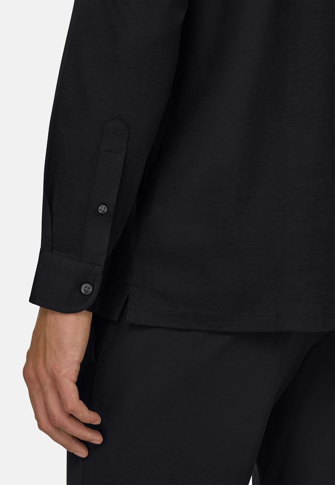 Ls Pima Cotton Polo, Black, hi-res, 3