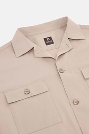 Surchemise En Coton Tencel, Beige, hi-res