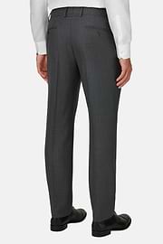 Pure Wool Bird's Eye Trousers, Medium grey, thumb, 5