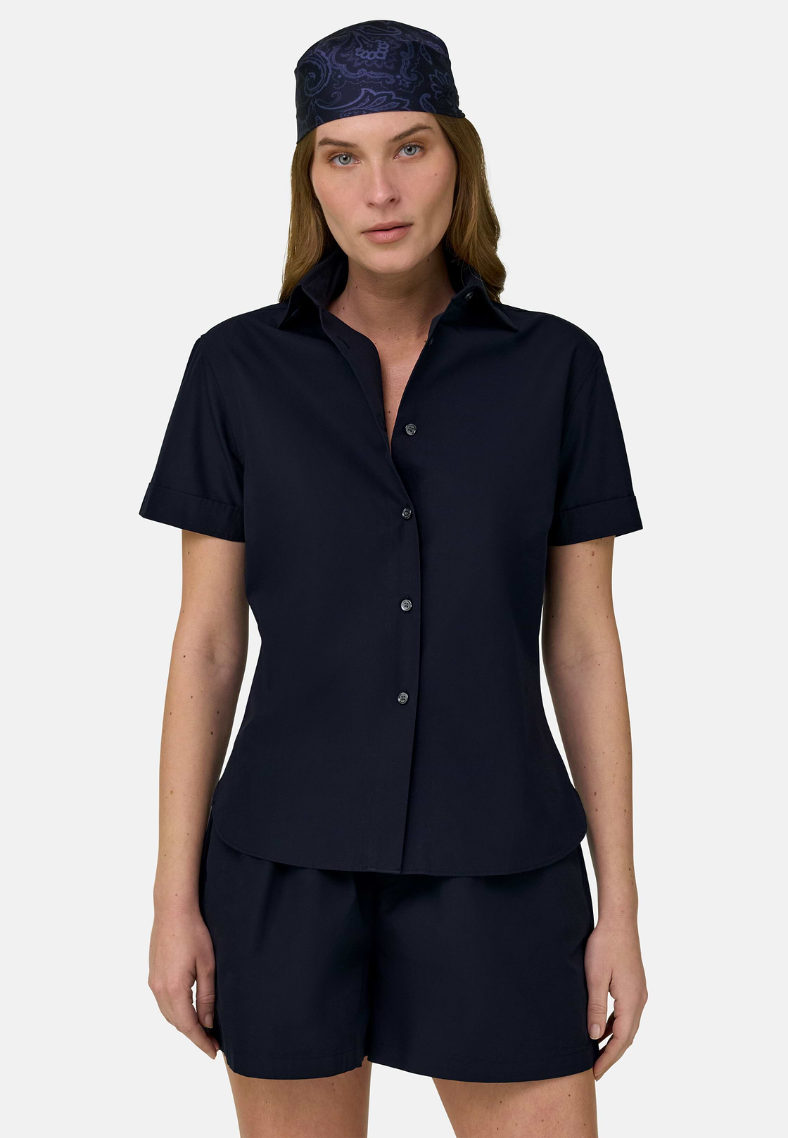 Hemd Aus Baumwolle Regular Fit, Navy blau, hi-res, 1