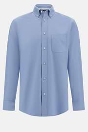 Hemd Aus Oxford-Baumwolle Regular Fit, Indigo, hi-res