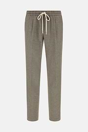City Trousers in Cotton and Linen, Taupe, hi-res