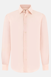 Camicia In Tencel Lino Regular Fit, Rosa, thumb, 6