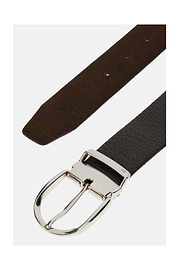 Ceinture Réversible En Cuir, Marron foncé, hi-res