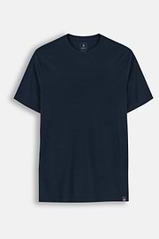 T-Shirt Jersey Cotton Tencel Blend, Navy blue, thumb, 5
