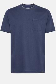 T-Shirt En Jersey De Coton Et Tencel, bleu marine, hi-res