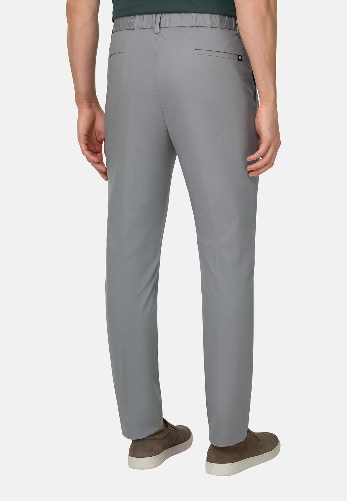 Pantaloni In Cotone, Grigio, hi-res, 3