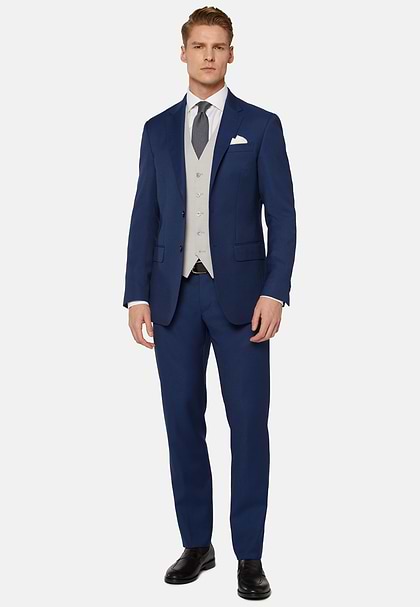 Abito Royal Blu In Pura Lana Uomo Boggi Milano