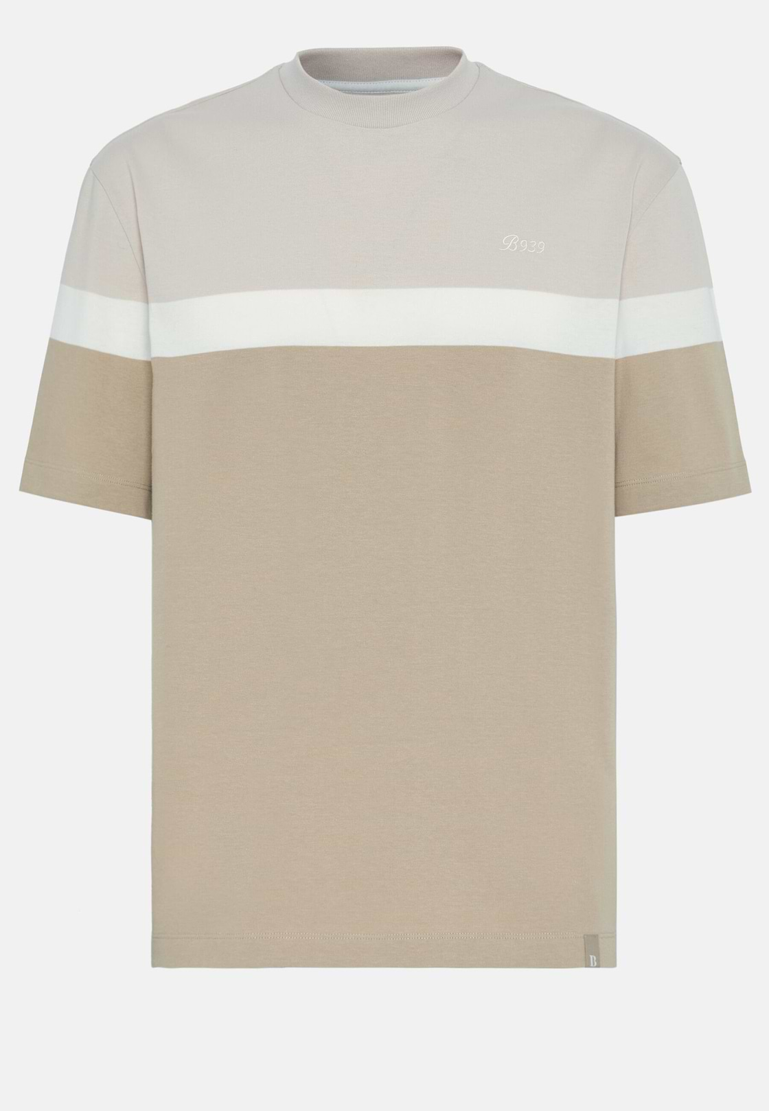 Camiseta De Mezcla Algodón Orgánico, Beige, hi-res