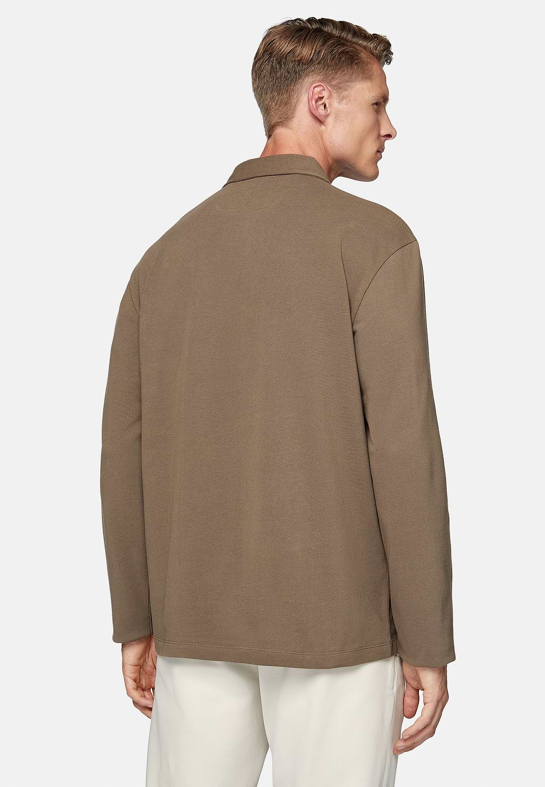 Poloshirt van katoenpiqué, Brown, hi-res