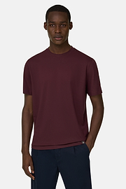 T-Shirt aus elastischer Supima-Baumwolle, Burgundy, thumb, 1