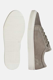 Suede Sneakers With Box Sole, TAUPE, hi-res