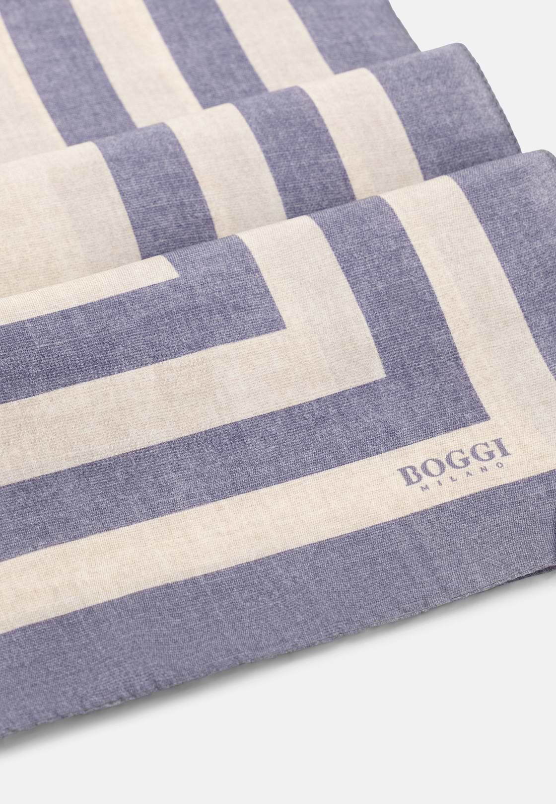 Bandana Contrast Border Print in Silk, Light grey, hi-res, 3