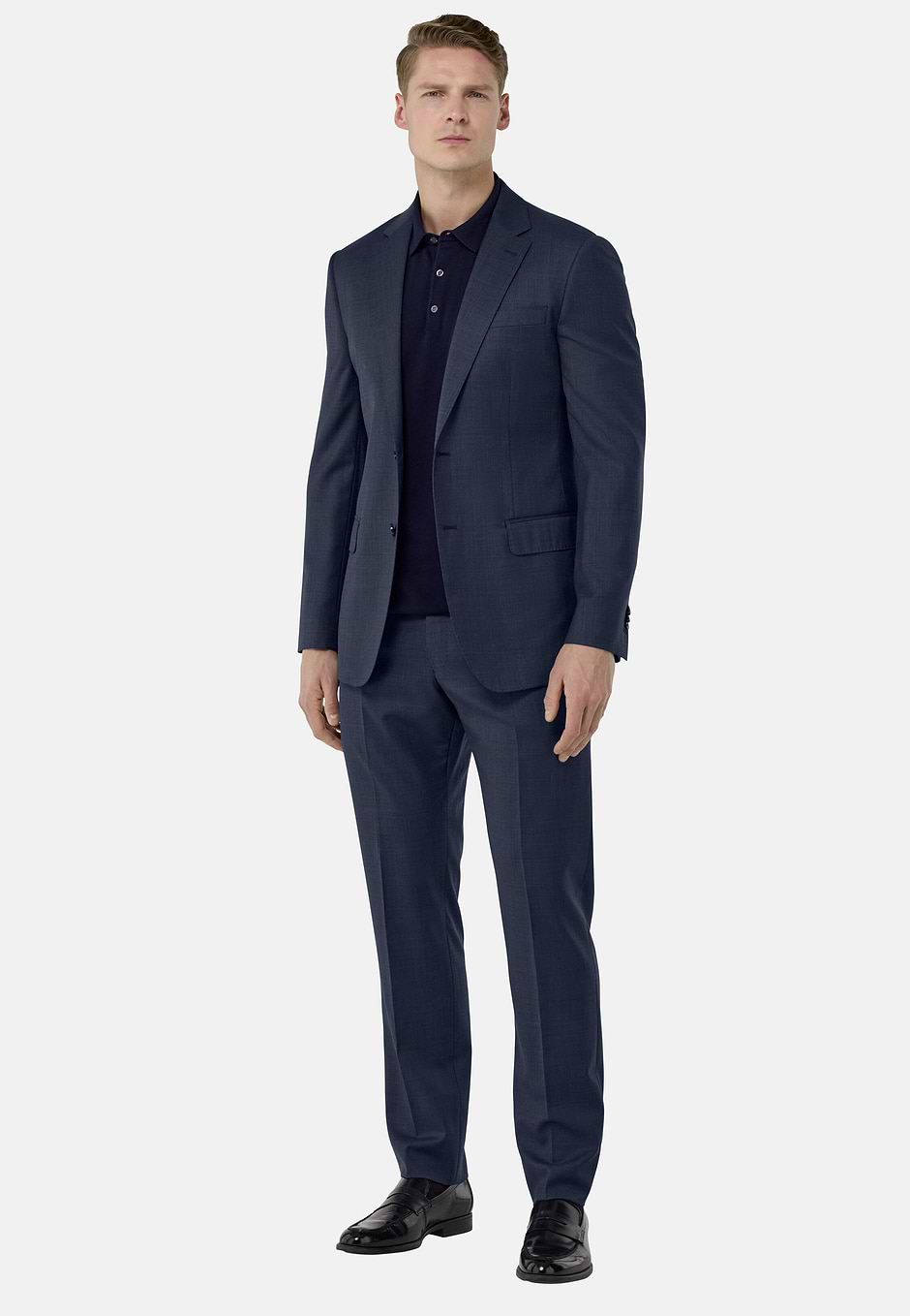 Stretch Wool Blend Suit, Blue, hi-res