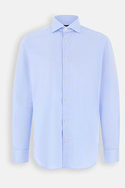 Shirt in Cotton Regular Fit, Light Blue, thumb, 7