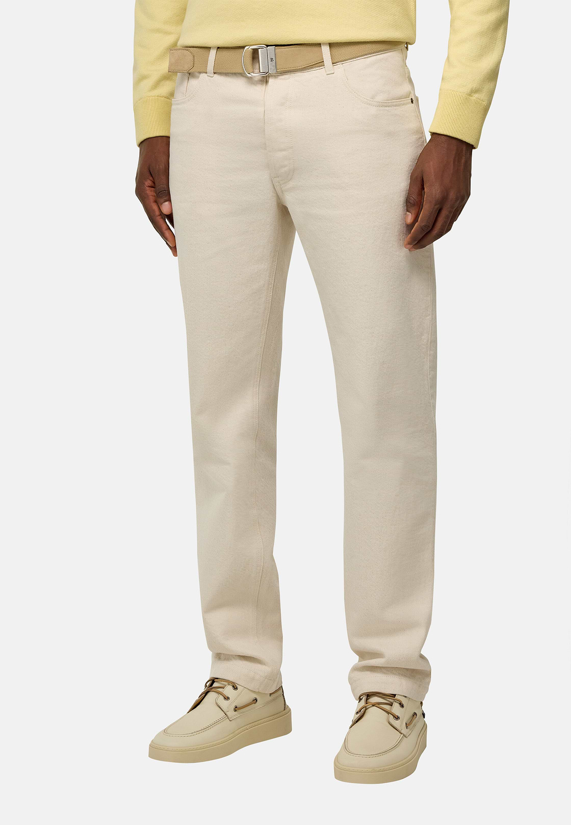 Cream Denim Jeans, Cream, hi-res