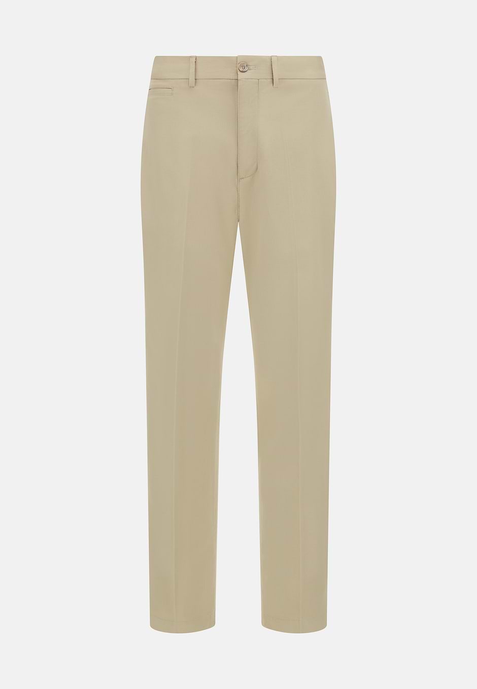 Stretch Cotton and Linen Trousers, Sand, hi-res