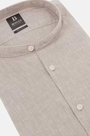 Regular Fit Linen Shirt, Taupe, hi-res