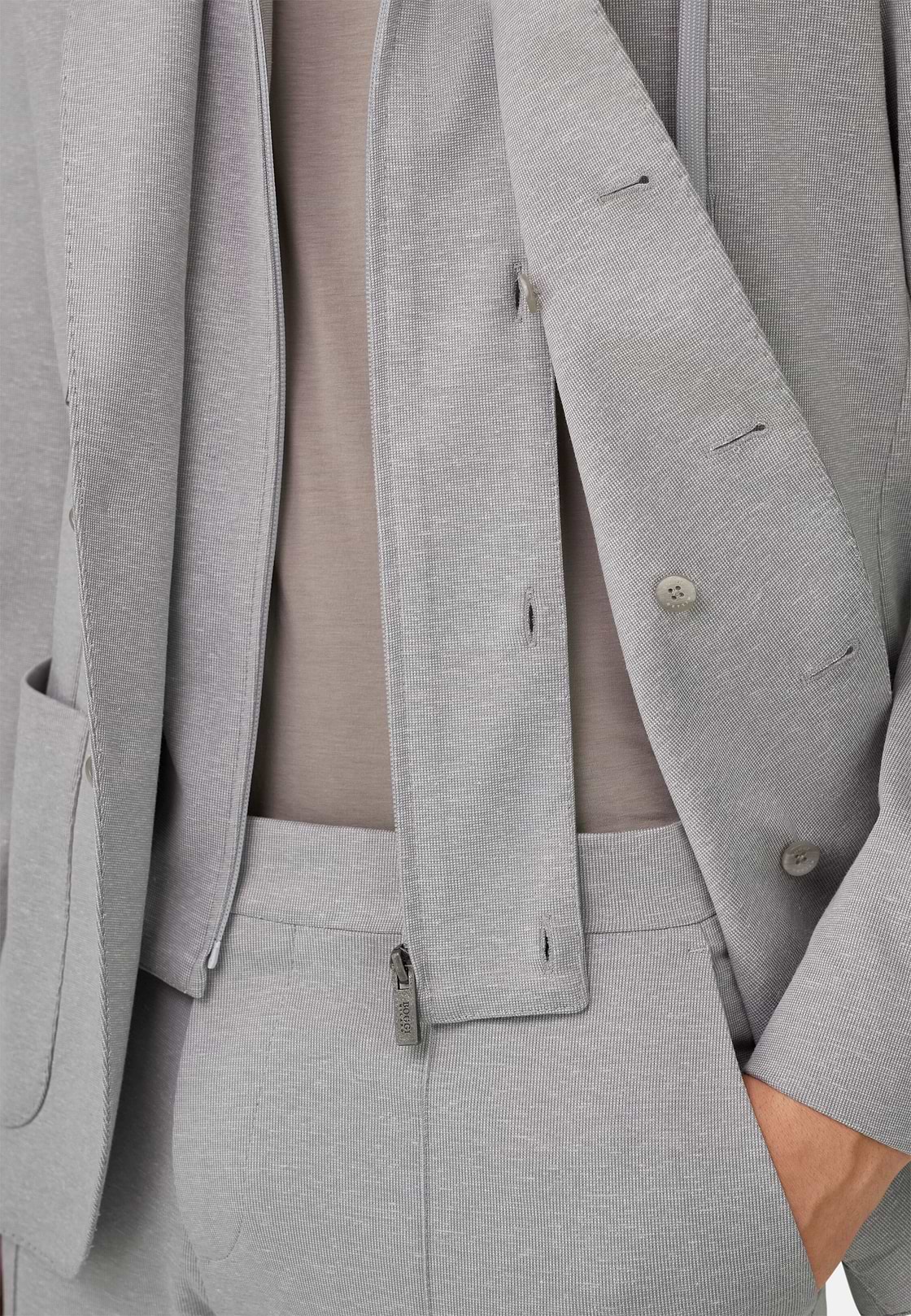 Sweatjacke Madison aus elastischem Baumwollmix, Light grey, hi-res, 4