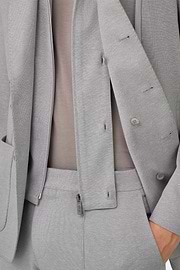 Sweatjacke Madison aus elastischem Baumwollmix, Light grey, thumb, 4