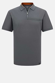 Polo En Piqué Cool Jade-Fresh, Charbon, hi-res
