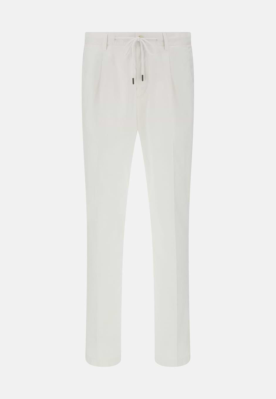 Pantalón De Algodón Elástico, Blanco, hi-res