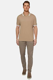 High-Performance Fabric Polo Shirt, Hazelnut, hi-res